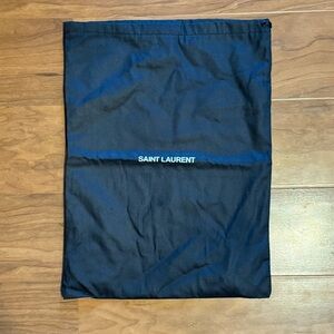 SAINT LAURENT Black Drawstring Dustbag 11.5 x 15.5